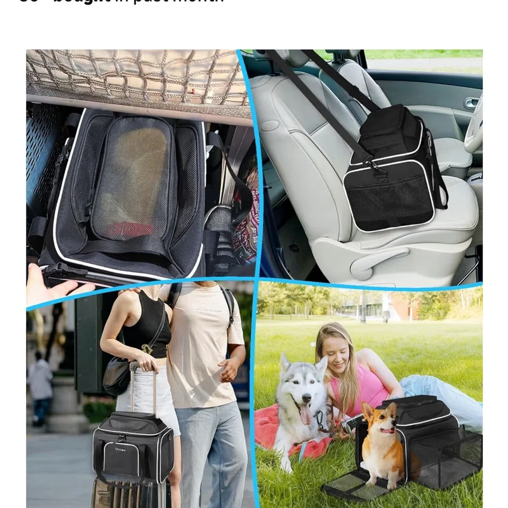 Black Pet Carrier for Dogs